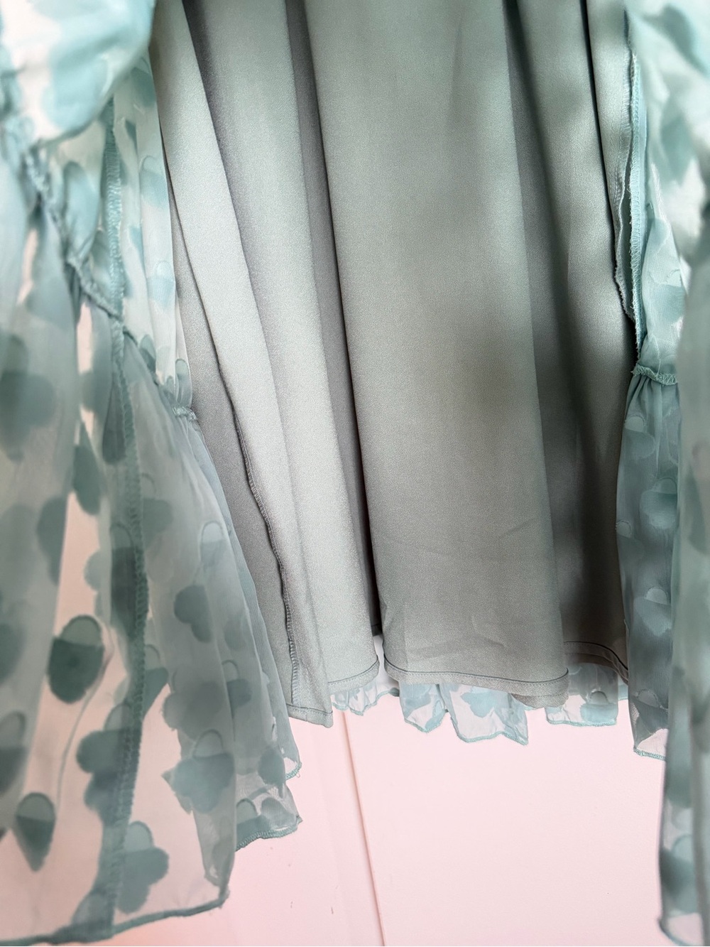 Dainty Jewells Mint Green Textured Midi Dress - Picture 3 of 5